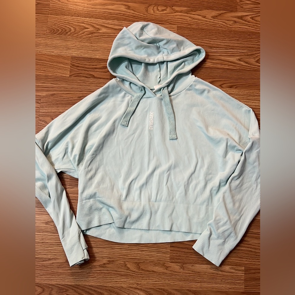 Gymshark Sky Blue Cropped Sweatshirt